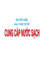 Tiểu luận Y Học Cơ Sở CUNG CẤP NƯỚC SẠCH