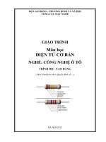 giáo trình sửa chữa bảo dưỡng điện tử cơ bản