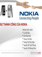 Tiểu luận môn Quản trị thương hiệu SỰ THÀNH CÔNG CỦA NOKIA