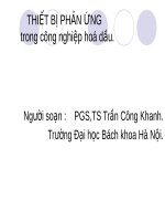 thiết bị phản ứng trong công nghiệp hóa dầu