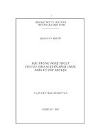 Đặc trưng nghệ thuật truyện nôm nguyễn đình chiểu nhìn từ cốt truyện