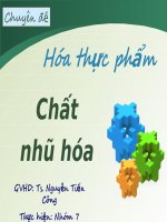 chuyên đề hóa thực phẩm chất nhũ hóa