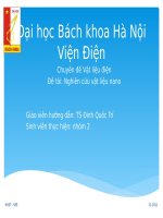 Chuyên đề vật liệu điện đề tài nghiên cứu vật liệu nano