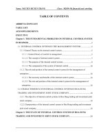 improving the internal control system in hoa hung trading and investment  joint stock company