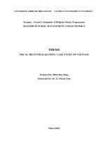 THESISFISCAL DECENTRALIZATION: CASE STUDY OF VIETNAM