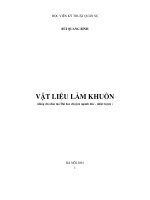 Vật liệu để sử dụng làm khuôn