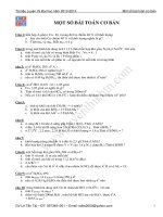 Một số bài toán hóa học cơ bản