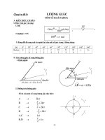 Hệ thống kiến thức lượng giác với bài tập đi kèm