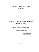 Nghiên cứu một số cách tiếp cận mới trong dạy học