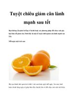 Tuyệt chiêu giảm cân lành mạnh sau khi tết
