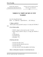 thiết kế phân xưởng mạ thiết bị, dụng cô y tế năng suất 100000 m2  năm