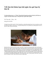 Viết thư hỏi thăm bạn khi nghe tin quê bạn bị bão lũ - văn mẫu