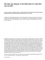 Kể một câu chuyện về tin thần kiên trì vượt khó mà em biết - văn mẫu