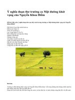 Ý nghĩa đoạn thơ trường ca Mặt đường khát vọng của Nguyễn Khoa Điềm - văn mẫu