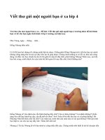 Viết thư gửi một người bạn ở xa lớp 4 - văn mẫu