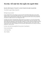 Em hãy viết một bức thư ngắn cho người thân - văn mẫu