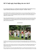 Kể về một ngày hoạt động của em văn 8 - văn mẫu