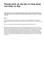 Thuyết minh về cấu tạo và công dụng của chiếc xe đạp - văn mẫu