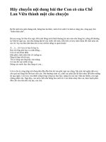 Hãy chuyển nội dung bài thơ Con cò của Chế Lan Viên thành một câu chuyện - văn mẫu