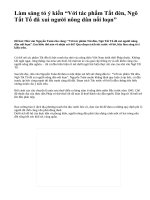 Làm sáng tỏ ý kiến “Với tác phẩm Tắt đèn, Ngô Tất Tố đã xui người nông dân nổi loạn” - văn mẫu