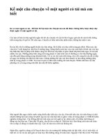 Kể một câu chuyện về một người có tài mà em biết - văn mẫu