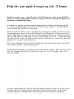 Phát biểu cảm nghĩ về truyện sự tích Hồ Gươm - văn mẫu