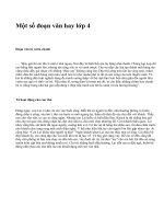 Một số đoạn văn hay lớp 4 - văn mẫu