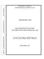 QUY HOẠCH MẠNG MANE CHO  VIỄN THÔNG TRÀ VINH GIAI ĐOẠN 2013  2015