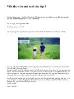 Viết thư cho anh trai văn lớp 3 - văn mẫu