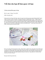 Viết thư cho bạn để làm quen với bạn - văn mẫu