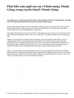 Phát biểu cảm nghĩ của em về hình tượng Thánh Gióng trong truyền thuyết Thánh Gióng - văn mẫu