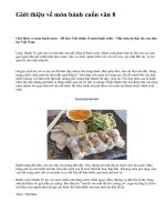 Giới thiệu về món bánh cuốn văn 8 - văn mẫu