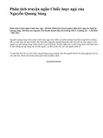 Phân tích truyện ngắn Chiếc lược ngà của Nguyễn Quang Sáng - văn mẫu