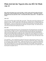 Phân tích bài thơ Nguyên tiêu của Hồ Chí Minh văn 12 - văn mẫu