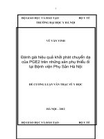 đánh giá hiệu quả khởi phát chuyển dạ của pge2 trên những sản phụ thiểu ối tại bệnh viện phụ sản hà nội