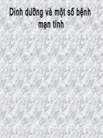 Dinh dưỡng điều trị và việc hỗ trợ dinh dưỡng trong chăm sóc các bệnh mãn tính
