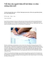 Viết thư cho người thân để hỏi thăm và chúc mừng năm mới - văn mẫu