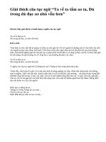 Giải thích câu tục ngữ “Ta về ta tắm ao ta, Dù trong dù đục ao nhà vẫn hơn” - văn mẫu