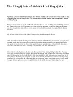 Văn 11 nghị luận về tính ích kỉ và lòng vị tha - văn mẫu