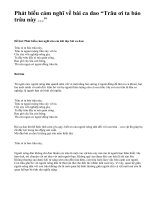 Phát biểu cảm nghĩ về bài ca dao “Trâu ơi ta bảo trâu này …” - văn mẫu