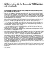 Kể lại nội dung bài thơ Lượm của Tố Hữu thành một câu chuyện - văn mẫu