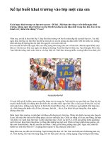 Kể lại buổi khai trường vào lớp một của em - văn mẫu