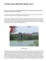 Tả Hồ Gươm (Hồ Hoàn Kiếm) văn 5 - văn mẫu
