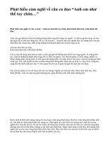 Phát biểu cảm nghĩ về câu ca dao “Anh em như thể tay chân…” - văn mẫu