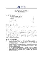 ĐỀ CƯƠNG MÔN HỌC Pháp luật đại cương đại học Hoa Sen