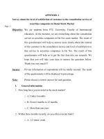 Survey about the level of satisfaction of customer to the consultation service of securities companies in hanoi stock market