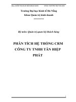 Phân tích hệ thống Quản trị quan hệ khách hàng công ty TNHH Tân Hiệp Phát