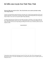 Kể diễn cảm truyện Sơn Tinh Thủy Tinh - văn mẫu