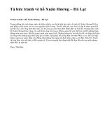 Tả bức tranh vẽ hồ Xuân Hương – Đà Lạt - văn mẫu