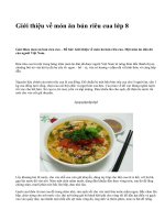 Giới thiệu về món ăn bún riêu cua lớp 8 - văn mẫu